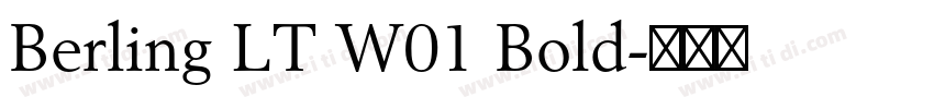 Berling LT W01 Bold字体转换